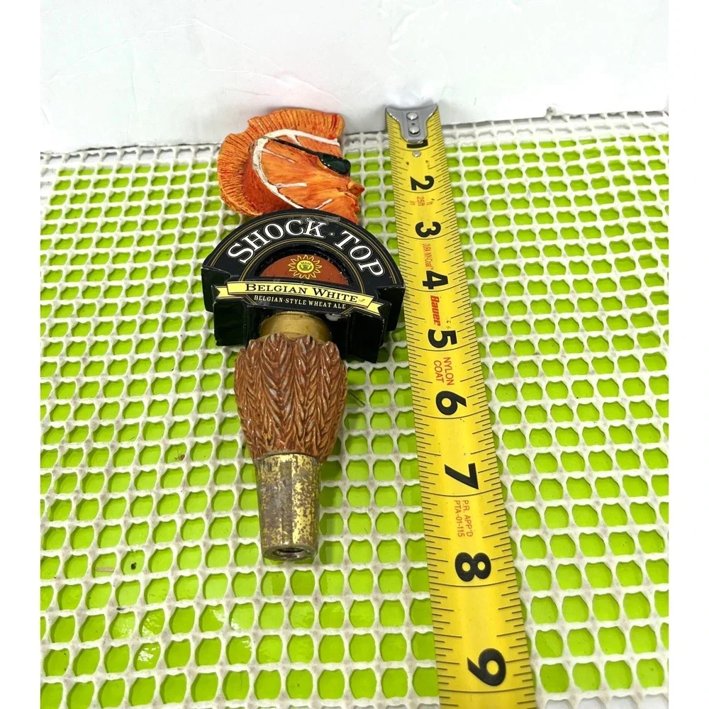 Shock Top Belgian White Beer‎ Tap Handle Orange Wedge Mascot